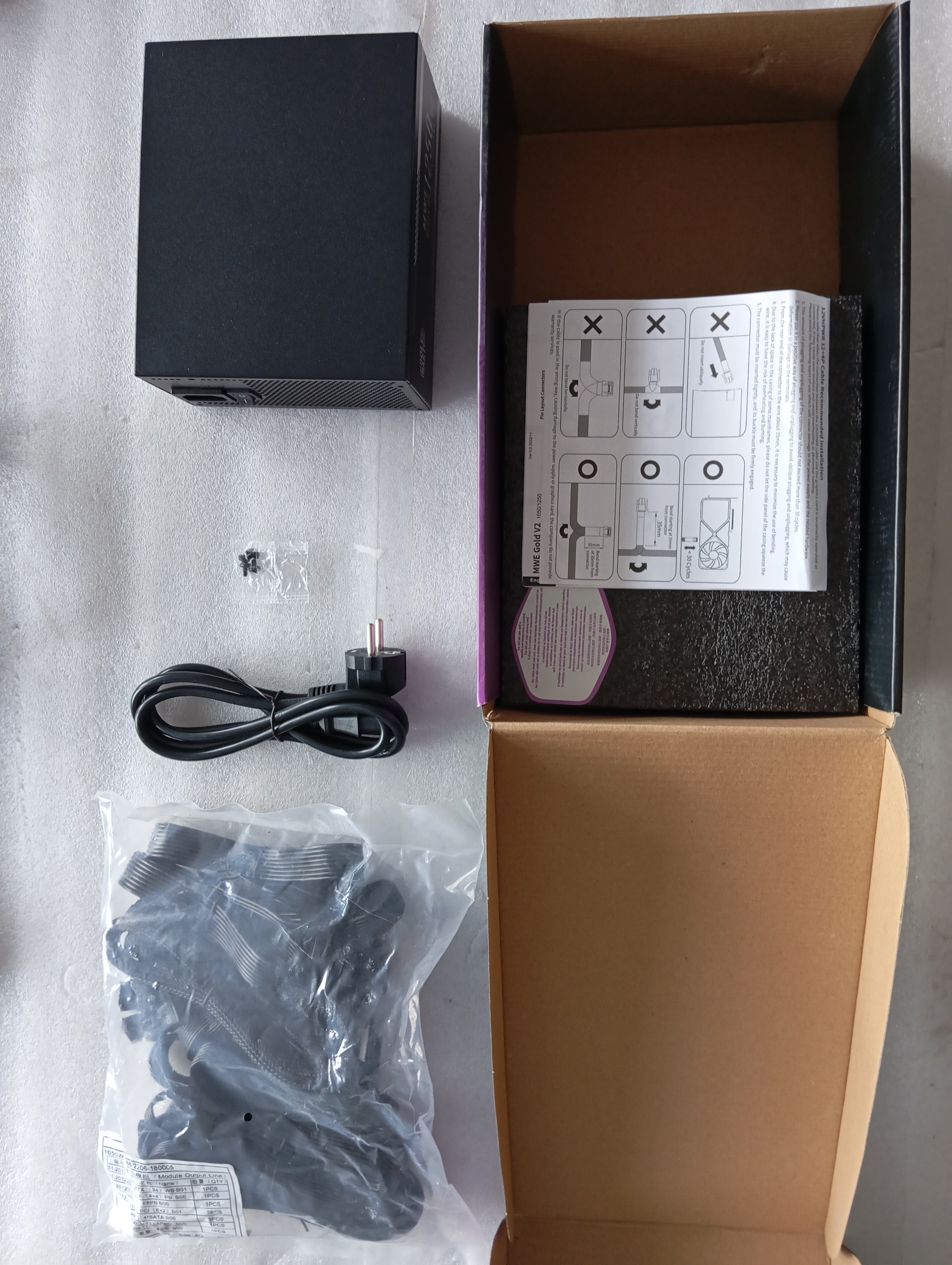 Refurbished Cooler Master MWE Gold V2 1250 Full Modular Refurbished Cooler Master MWE Gold V2 1250 Full Modular